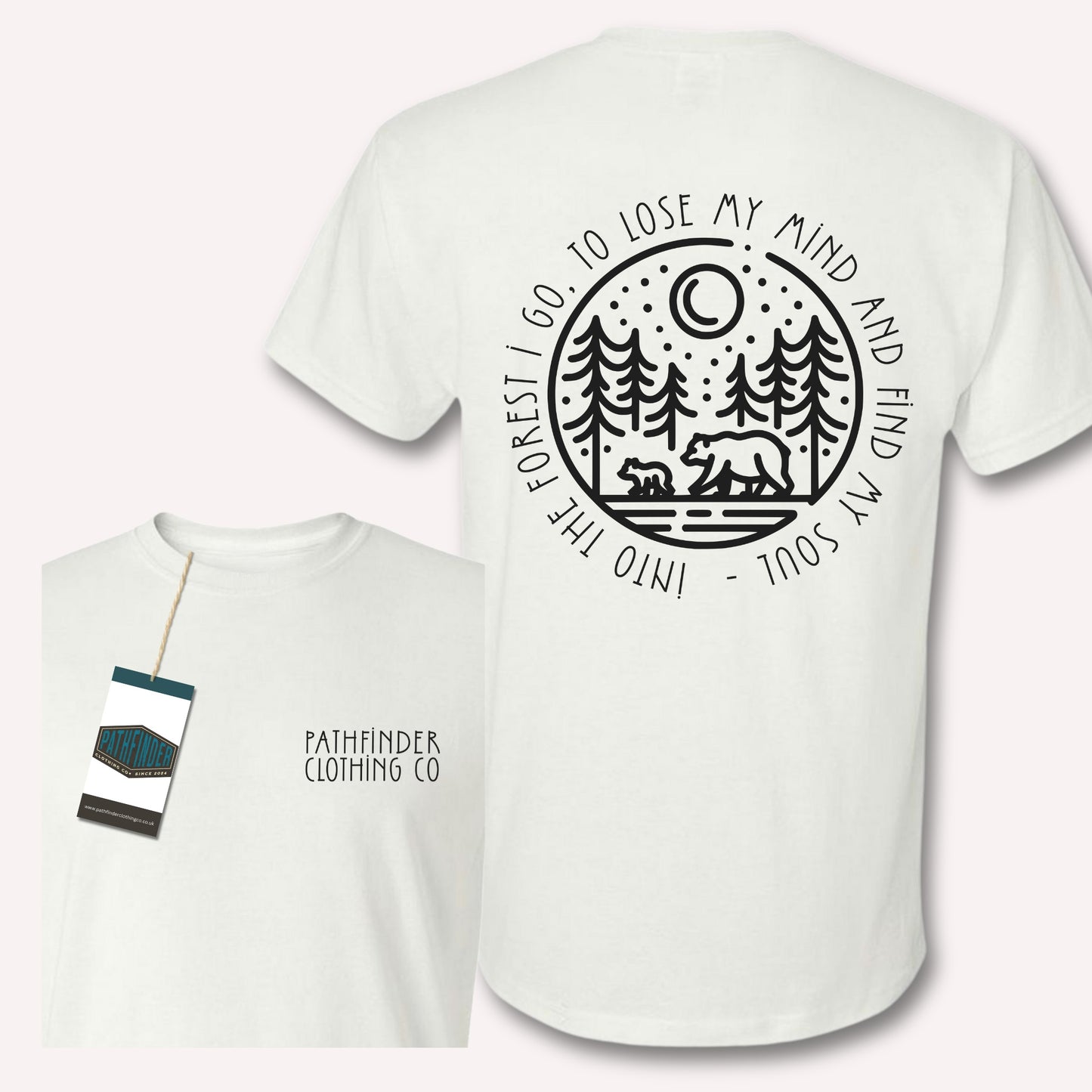 "Into the Forest I Go" Tee in White