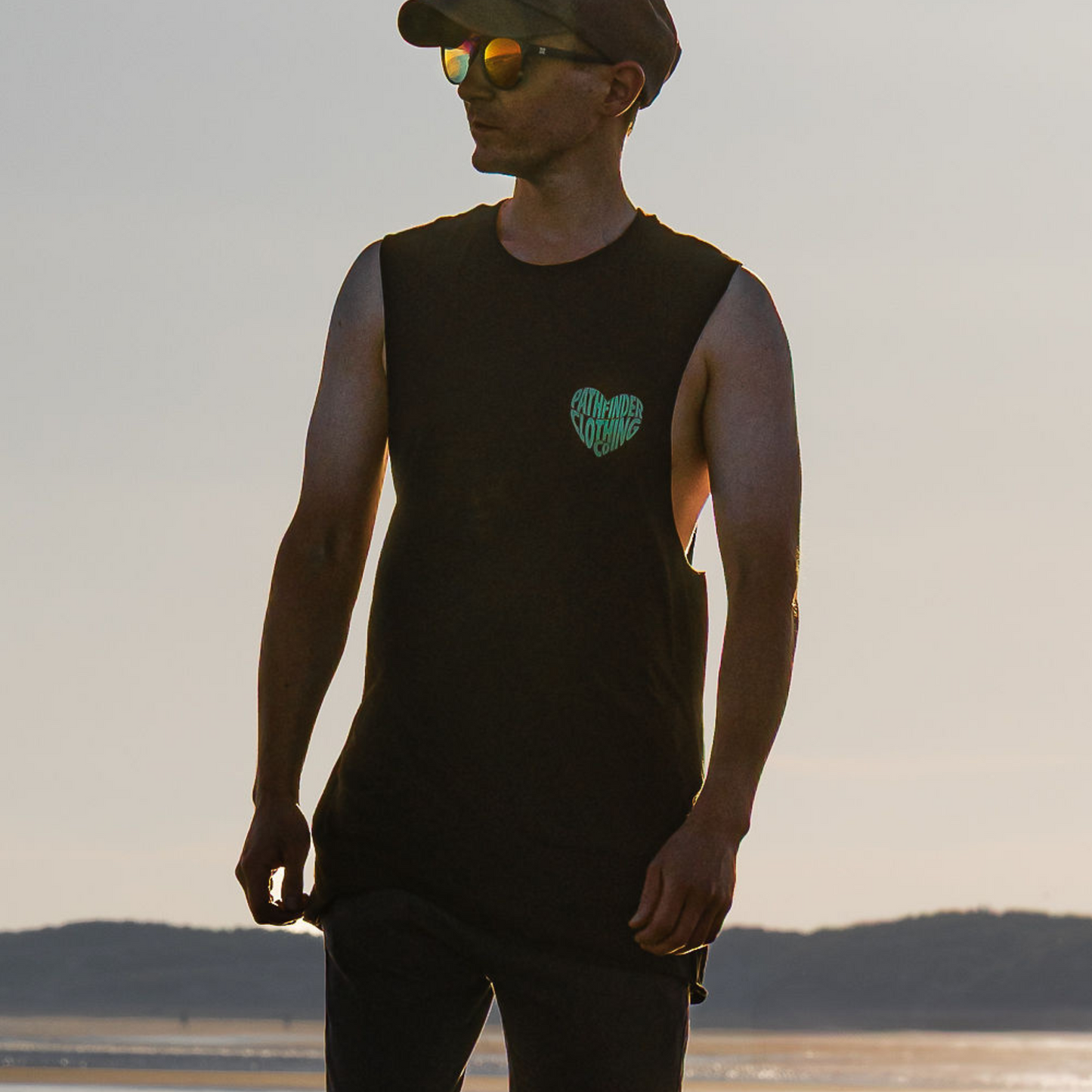 Black 'Salt in the Air' Slash Armhole Vest