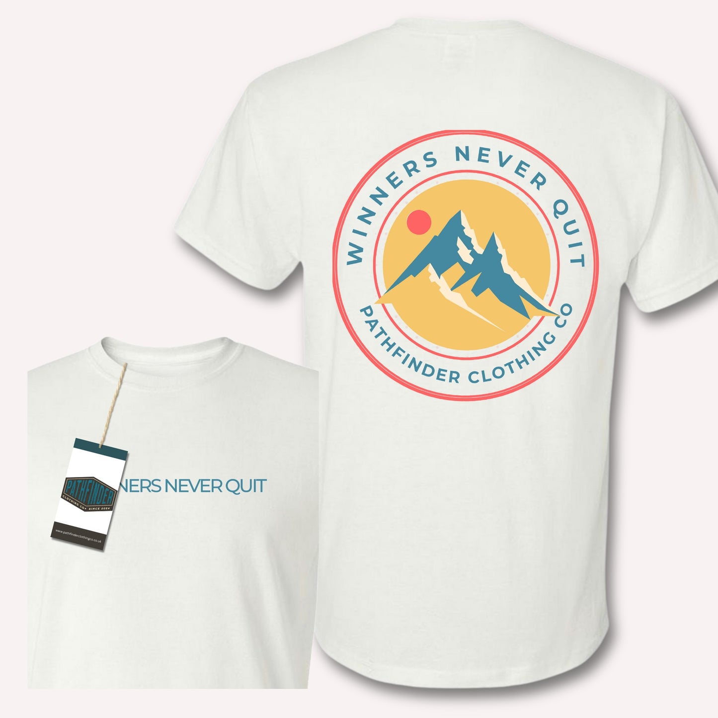 "Winners Never Quit" Tee in White