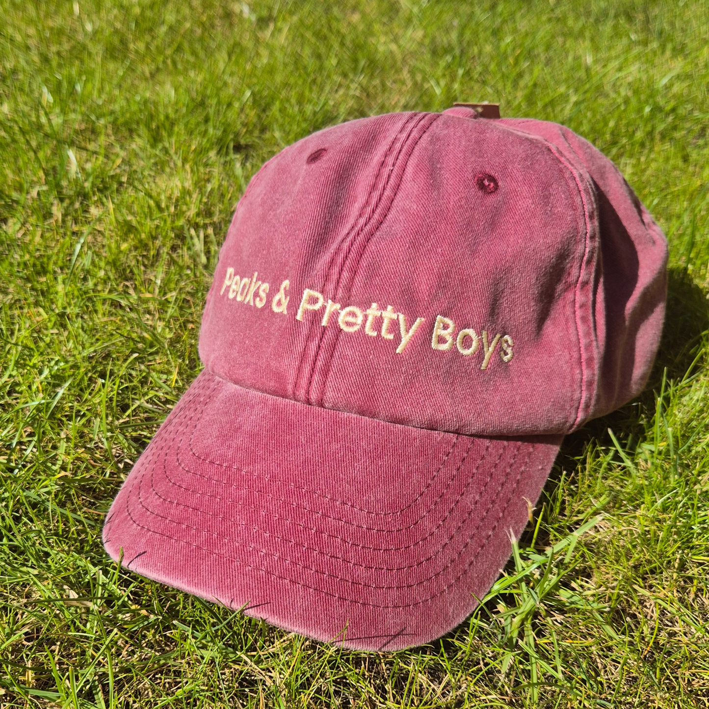 'Peaks and Pretty Boys' in Vintage Red