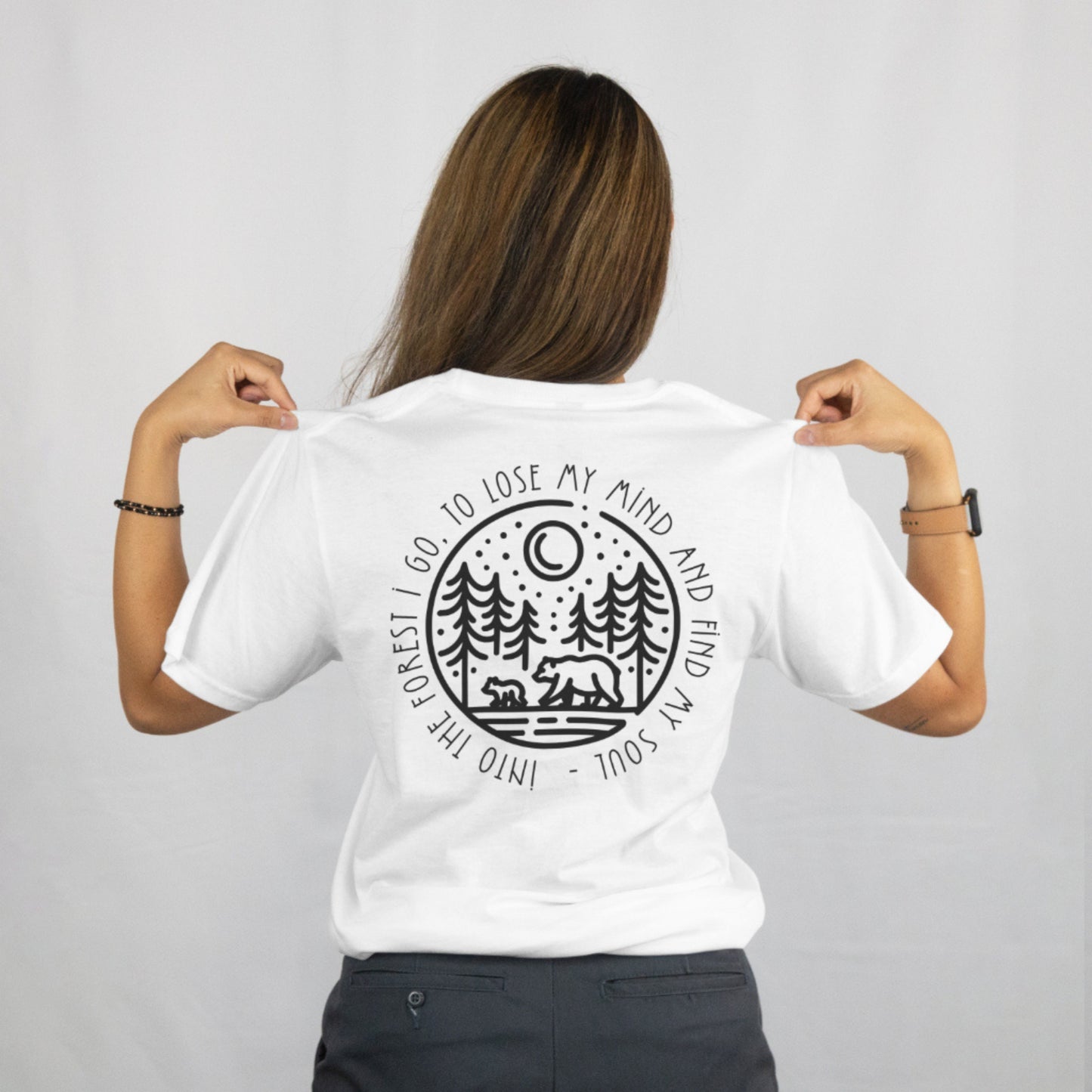 "Into the Forest I Go" Tee in White
