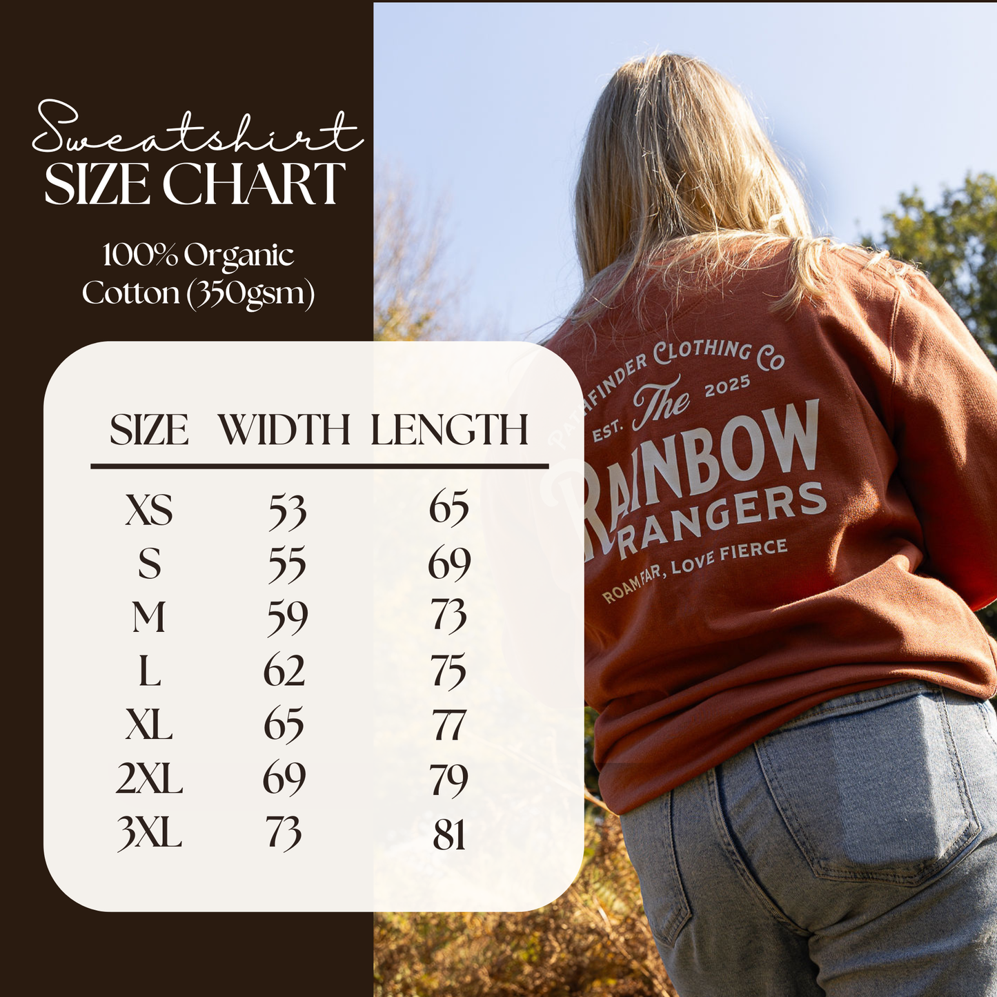 Organic 'Rainbow Rangers' Sweatshirt in Heritage Brown