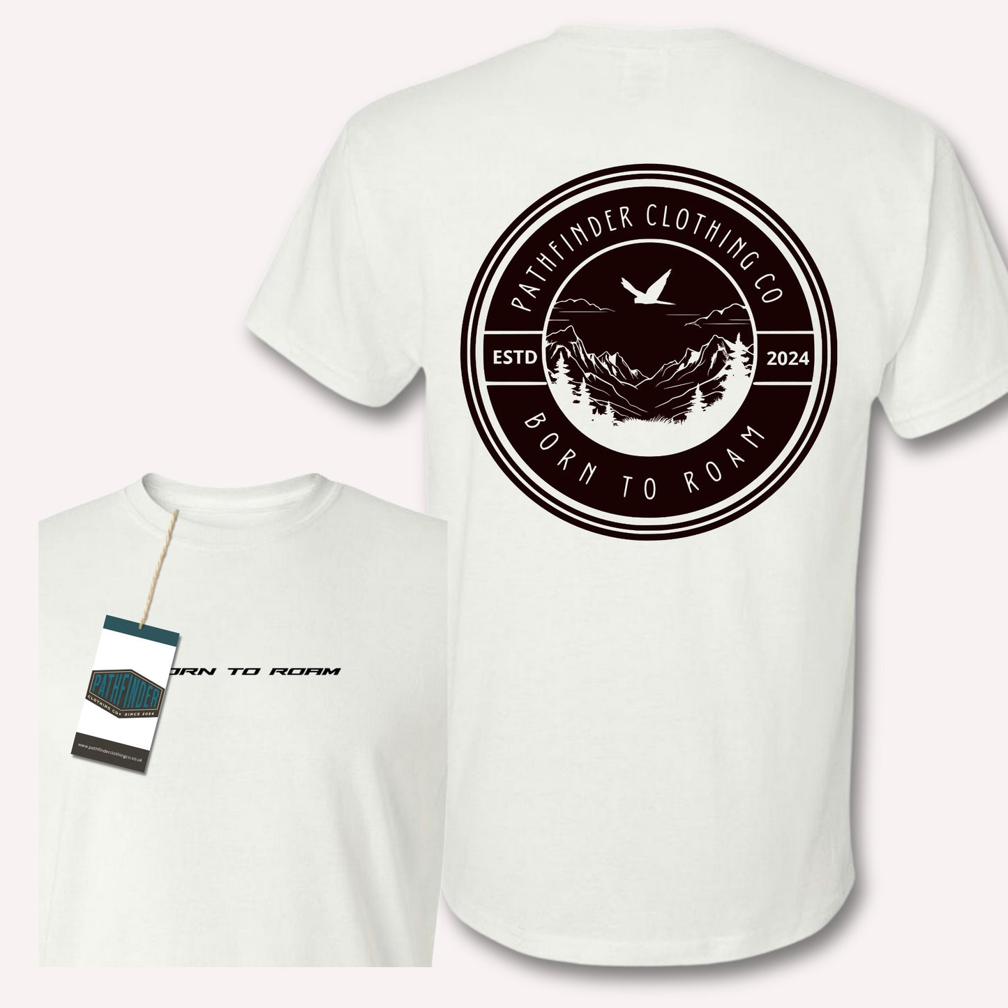 "Born to Roam" Tee in White