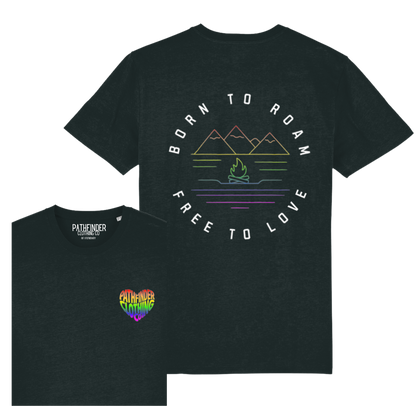 Born to Roam organic LGBTQ outdoor t-shirt