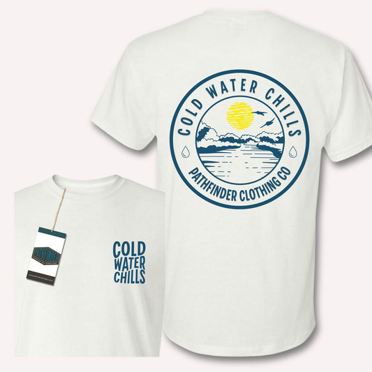 "Cold Water Chills" Tee in White