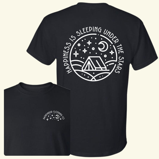 Happiness is Sleeping Under the Stars T-Shirt