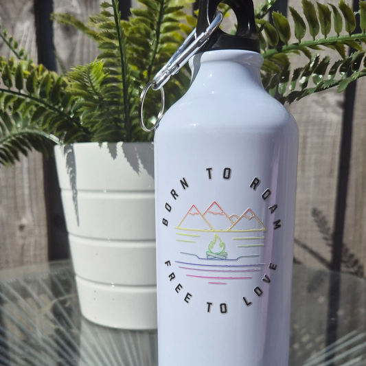 600ml 'Born To Roam' Water Bottle