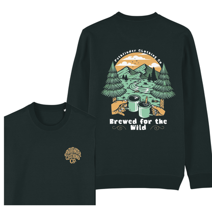 Organic 'Brewed for the Wild' Sweatshirt in Black
