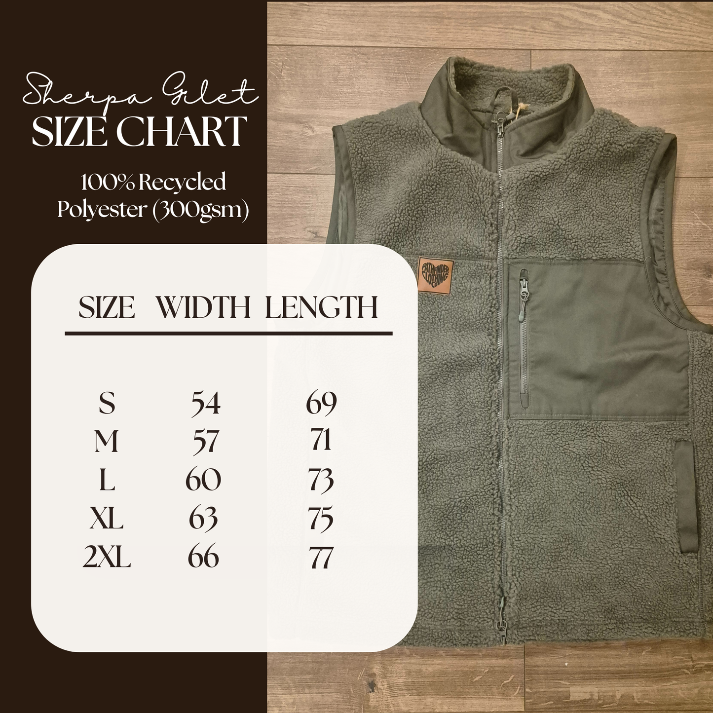 Sherpa Fleece Gilet in Dark Olive