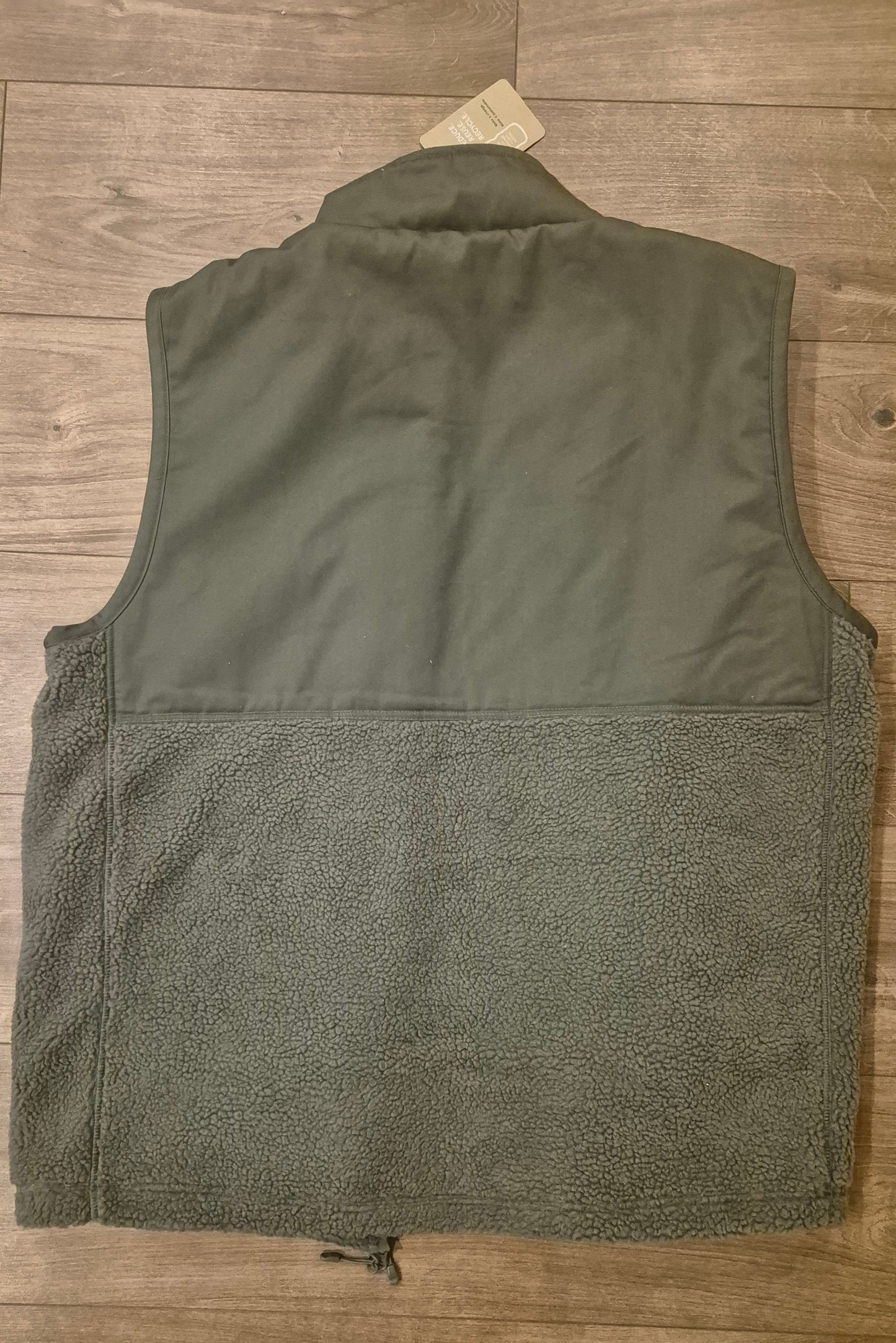 Sherpa Fleece Gilet in Dark Olive