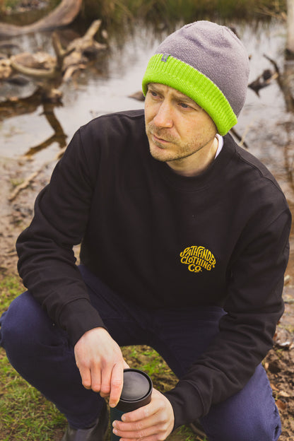 Organic 'Brewed for the Wild' Sweatshirt in Black