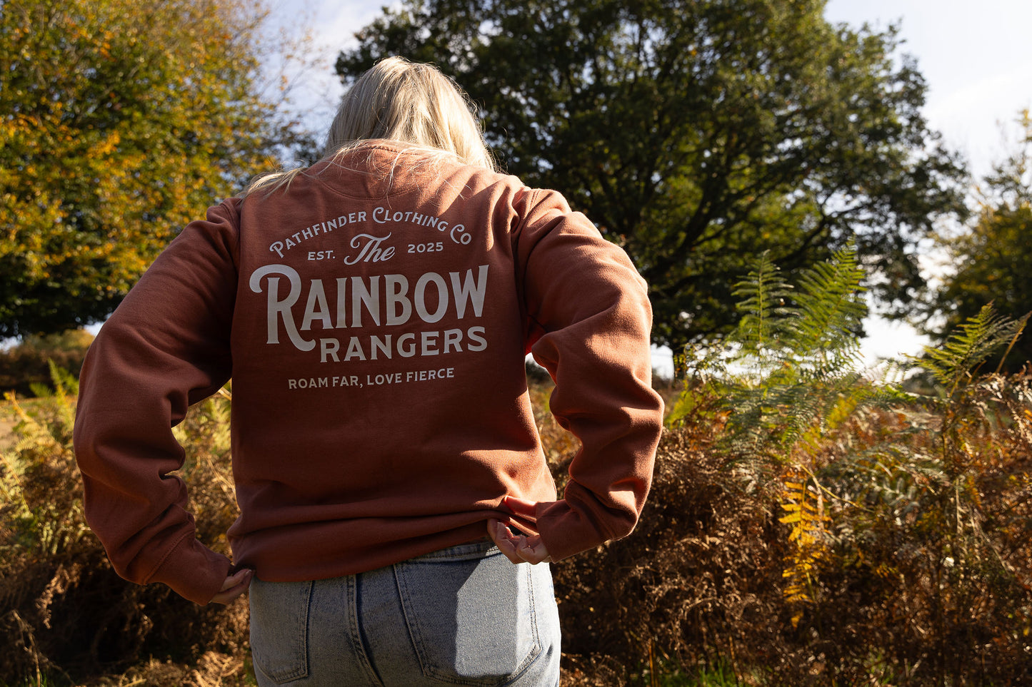 Organic 'Rainbow Rangers' Sweatshirt in Heritage Brown