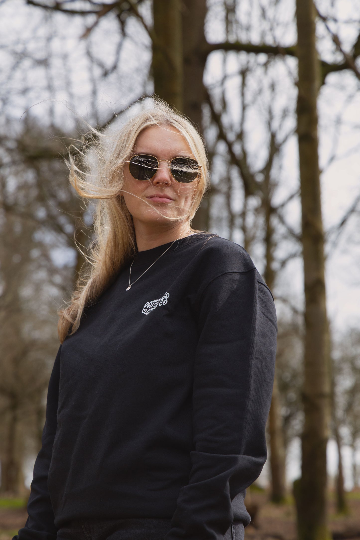Organic 'Nature is Home' Sweatshirt in Black